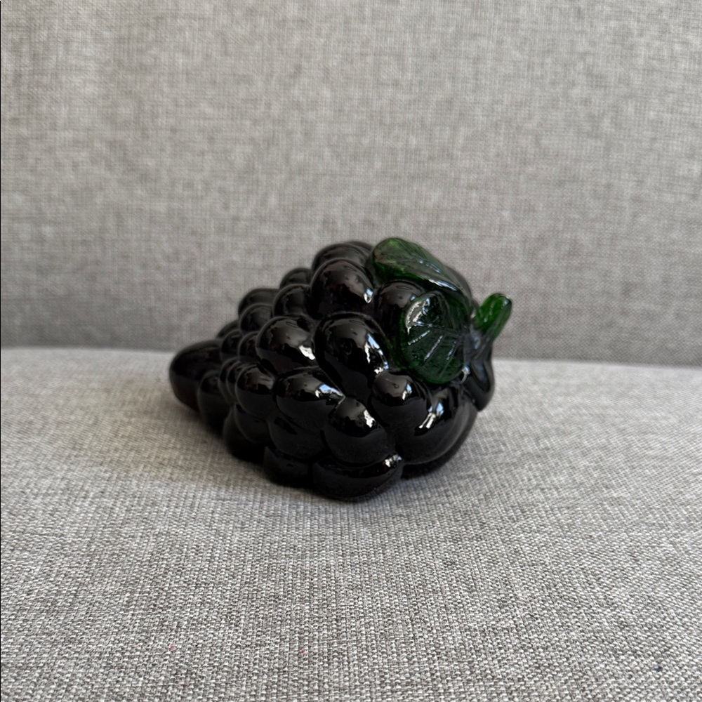 Elegant Purple Glass Grape Accent Piece